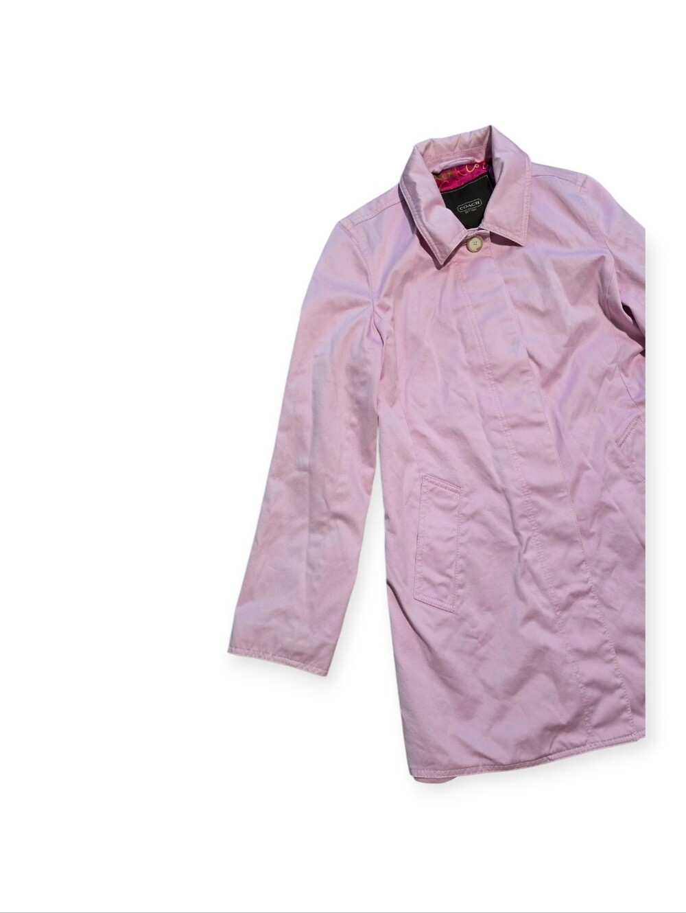 Vintage Coach Light Pink Trench Coat - Picture 3 of 9